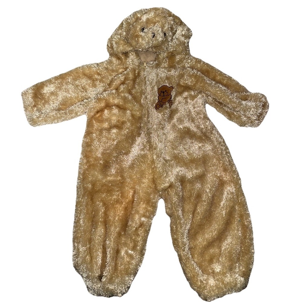 Fuzzy Bear Outfit One Piece Jumper Zoos Brown 12-18 Months - Picture 1 of 5